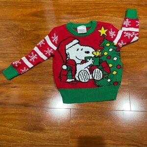Peanuts snoopy Red and Green Holiday Sweater